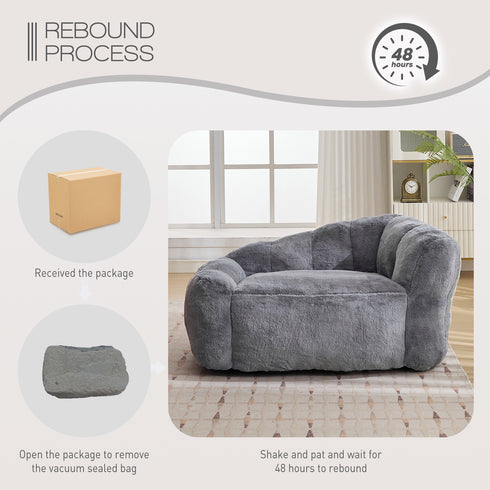 TTGIEET Dog Sofa Couch Bed for Medium, Large Dogs, 51" Pet Sofa with Faux Fur Fabric, Comfortable Pet Couch with Backrest and Armrests