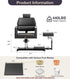 TTGIEET Black Hydraulic Pedicure Chair for Nail Tech with Adjustable Footrest, 360 Swivel, No Plumbing for Salon