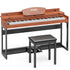 UMOMO 88 Key Digital Piano Keyboard, Full Size Electric Piano with Piano Metal Stand, Headphone Jack, 3 Pedal, Electronic Piano for Beginner, Adults