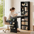 TTGIEET Foldable Sewing Table with Open Side Shelves, 3 Storage Trays& 6 Pegs, Wall-Mount Craft Station & Side Desk for Hobby & Home