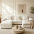 TTGIEET U-Shaped Sectional Sofa, 3-Seat Cloud Couch with 2 Reversible Ottomans, Oversized Chenille Sofa for Living Room