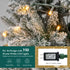 TTGIEET 7.5FT Pre-Lit Flocked Hinged Christmas Tree with 350 Warm Lights