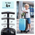 TTGIEET Kids Scooter Luggage, 20 Inch Foldable Ride-On Suitcase with LED Wheels, 40L Capacity, Adjustable Handlebar