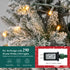 TTGIEET 6FT Pre-Lit Flocked Hinged Christmas Tree with 250 Warm Lights