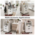 TTGIEET Pedicure Cart with Glass Shelf, 2 Drawers & Casters for Nail Tech
