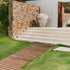 TTGIEET Roll Out Straight Wood Garden Pathway, 12 ft x 17 in Walkway Path with Rounded Edges & Wire Rope Connectio for Backyard Wedding Party