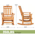 TTGIEET Outdoor HDPE Porch Rocking Chair, Slatted Single Rocker Armchair with Wide Armrests for Patio, Lawn & Garden