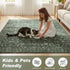 TTGIEET Persian Vintage 8x10 Floral Area Rug, Scalloped Washable Non Slip Stain Resistant Large Carpet for Standard Living King Bedroom Dining Office