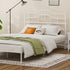TTGIEET Metal Queen Headboard, Adjustable Height, Vintage Iron Scrollwork Design with Bed Frame Brackets Adapter