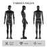 Full-Body Male Mannequin Matte Golden, 6 FT Plastic Man Manequins Stand with Metal Base, Adjustable Head, Flexible Limbs and Detachable Design, Perfect for Clothing Stores