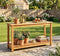 TTGIEET 46in Wooden Patio Console Table with 2-Shelf, Indoor Outdoor Dining Table Buffet Bar Storage for Backyard, Balcony, Poolside,Entryway (Brown)