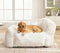 TTGIEET Dog Sofa Couch Bed for Medium, Large Dogs, 51" Pet Sofa with Faux Fur Fabric, Comfortable Pet Couch with Backrest and Armrests