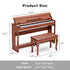 UMOMO 88 Weighted Key Digital Piano with Duet Piano Bench, Beginner Keyboard Piano Full Size Heavy Hammer Weighted Action Electric Piano Keyboard with USB MIDI