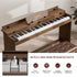 UMOMO 88 Key Digital Piano Keyboard with Piano Bench, Full Size Electric Piano with Piano Stand, Headphone Jack, 3 Pedal, Electronic Piano for Beginner, Adults, Brown