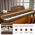 UMOMO U-732 88 Weighted Key Digital Piano with Adjustable Light, Hammer Action Electric Piano with Piano Stand, Full Size Electronic Piano Keyboard for Beginner, Adults, Brown