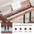 UMOMO 88 Weighted Key Digital Piano with Metal Stand, Beginner Keyboard Piano with Piano Bench, Full Size Heavy Hammer Weighted Action Electric Piano Keyboard with USB MIDI