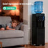 TTGIEET 4-in-1 Top Loading Water Dispenser with Ice Maker, Makes 33 lbs Ice/24H, Hot, Cold & Room Temperature Water Cooler for 3-5 Gallon Bottles with Child Safety Lock, Black