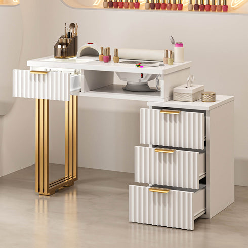 Paddie Nail Table with Built-in Dust Collector, visible light