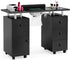 Paddie Nail Desk with Glass Top, dust collector, multi-drawers