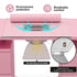 Paddie Nail Desk with Glass Top, dust collector, multi-drawers