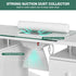 Paddie Nail Desk with Glass Top, dust collector, multi-drawers