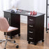 Paddie Manicure Table, 4 drawers, 2-tier cabinet