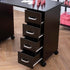 Paddie Manicure Table, 4 drawers, 2-tier cabinet