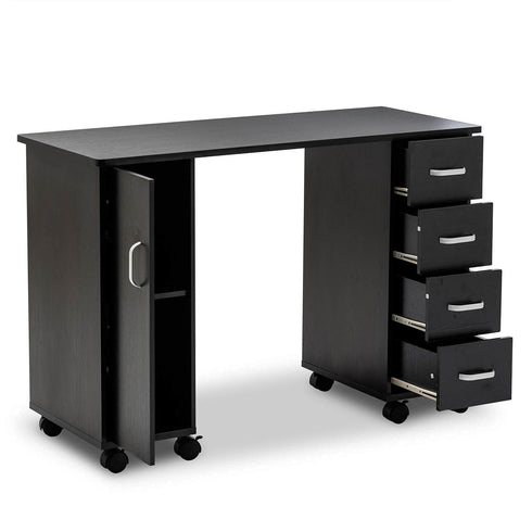 Paddie Manicure Table, 4 drawers, 2-tier cabinet
