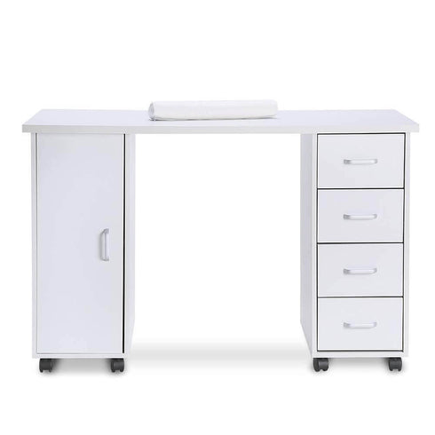 Paddie Manicure Table, 4 drawers, 2-tier cabinet