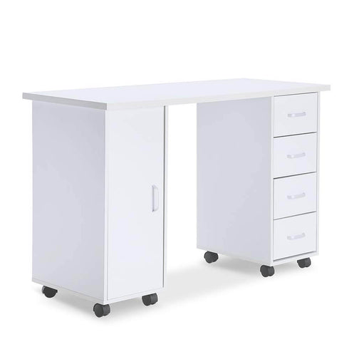 Paddie Manicure Table, 4 drawers, 2-tier cabinet