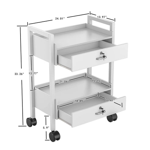 Paddie Salon Cart with Drawers