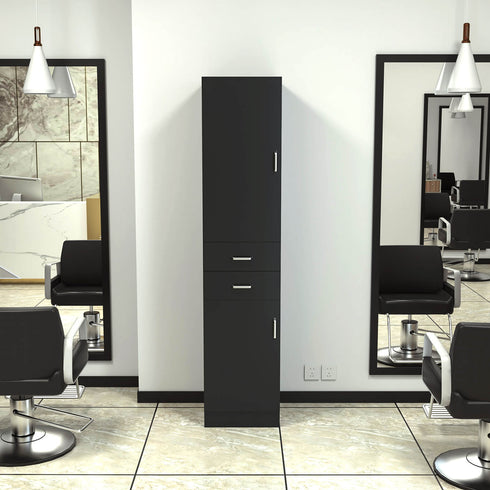 Paddie Wall Mount Barber Station, large cabinets