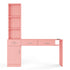 Paddie Wall Mount Salon Station, 3-tier shelf, 3 drawers